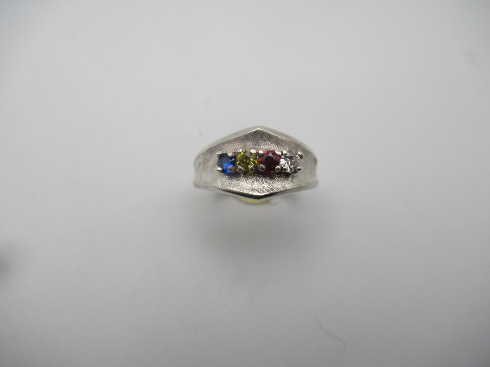 Vintage Sterling Silver Multi Stone Ring