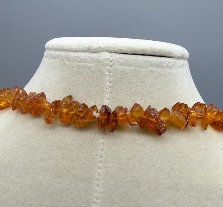 Vintage Baltic Amber Necklace Natural 24” Endless Chunky Nuggets UV Tested