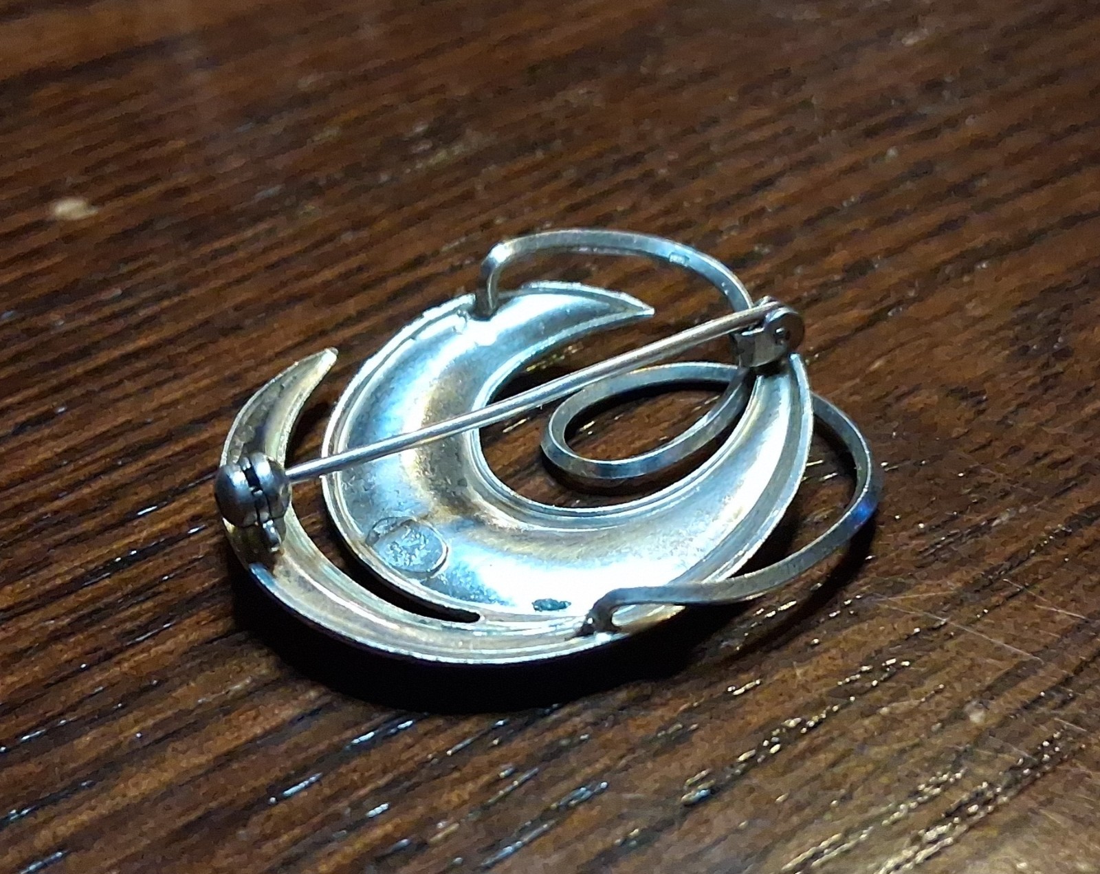 Vintage German K&L 835 Silver Sculptural Brooch Pin 4.2g MCM See Pics/Descriptio