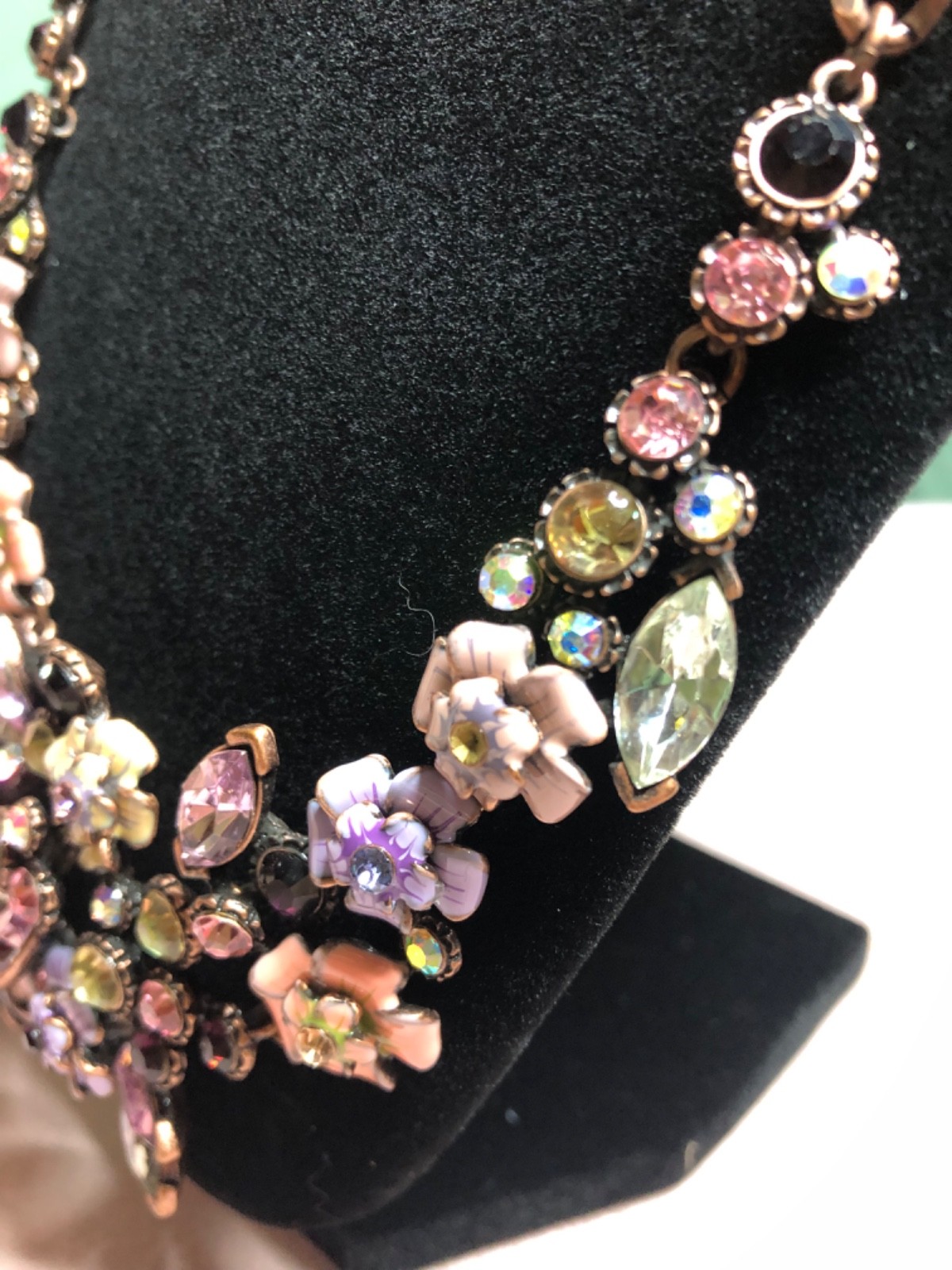 Joan Rivers XXV Classics Collection Necklace Earring Set Enamel Rhinestones