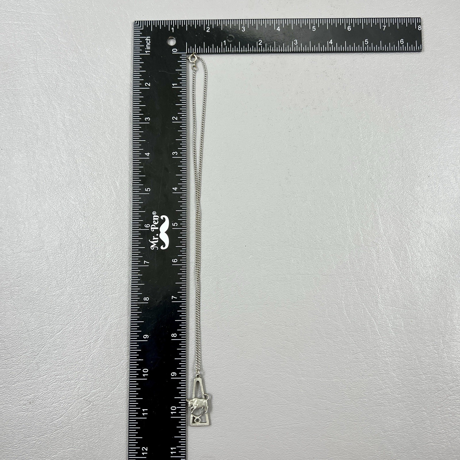 Vintage Cathedral Pewter Taurus Astrology Pendant Necklace Horoscope Bull