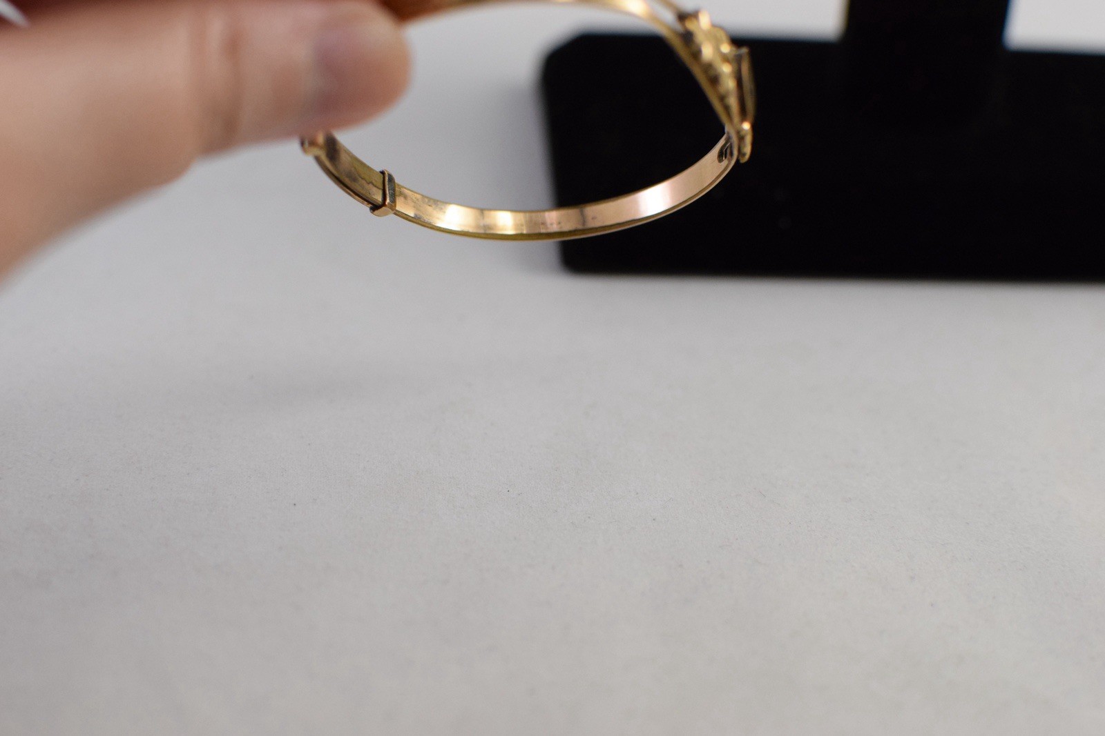 Antique Victorian Rolled Gold Floral Expandable Bangle Bracelet Read