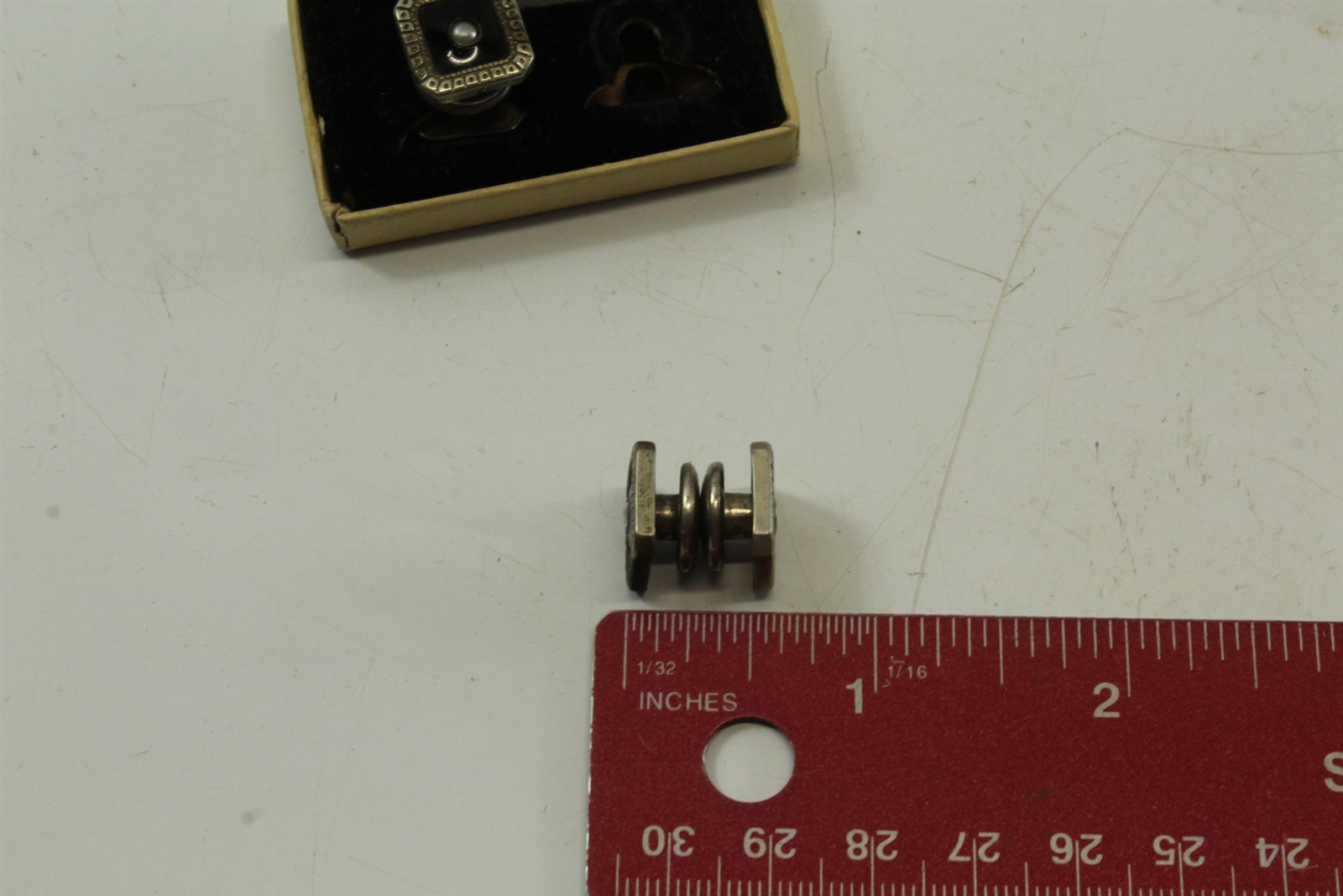 Vintage Snap Cufflinks Silvertone Alloy