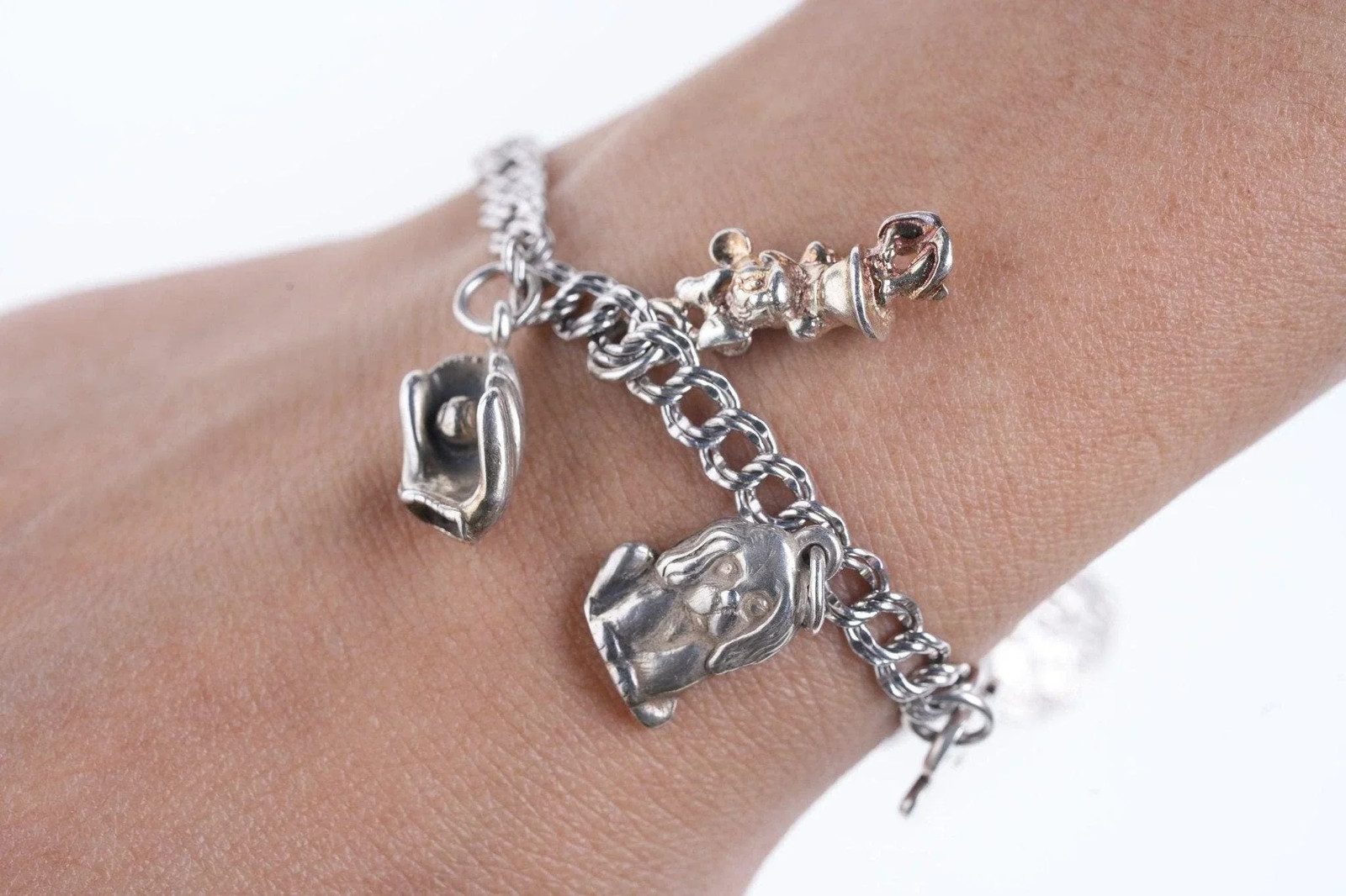 6.75″ James Avery Sterling silver Charm bracelet with lots of charms