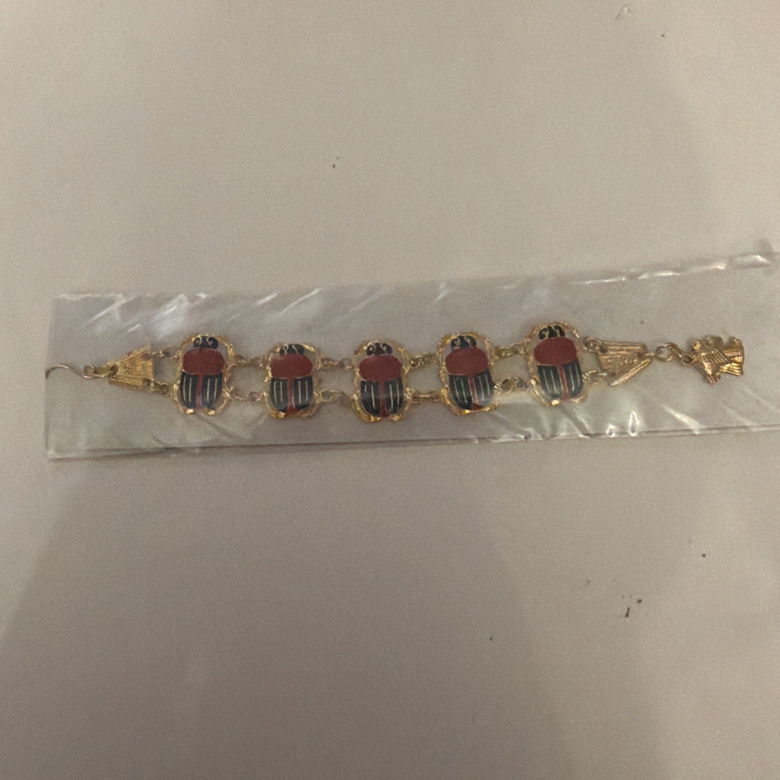Egyptian Scarab Metal Bracelet (K
