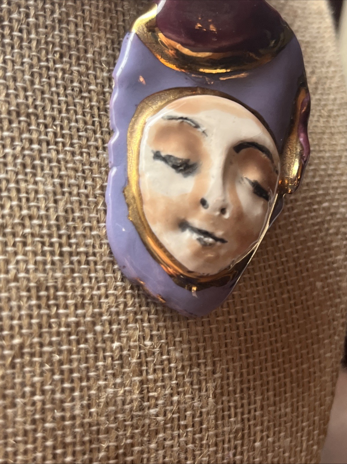 Vintage Artist Signed Gini Max Peaceful Peacemaker Sculpture Brooch