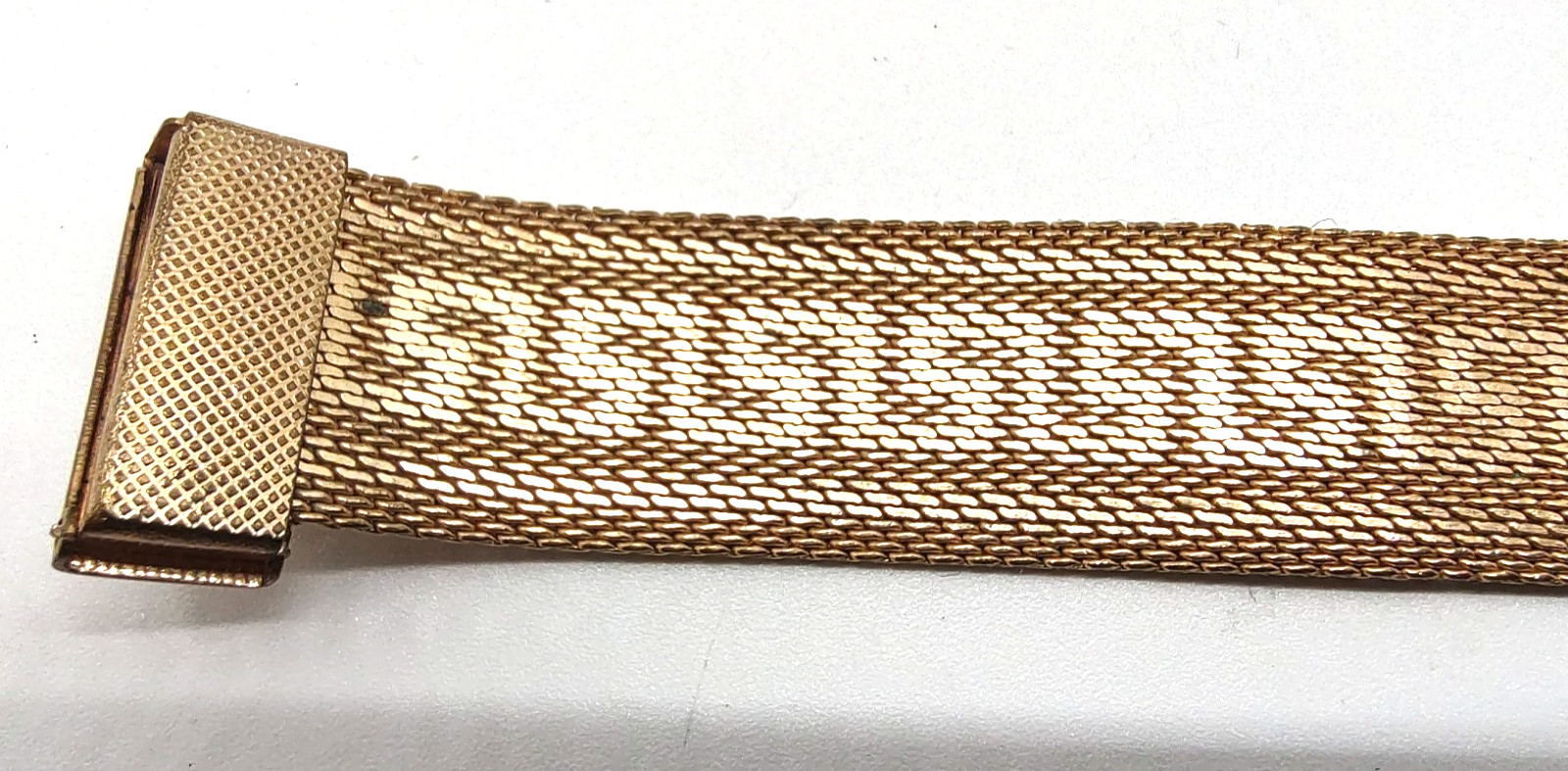 Art Deco Byzantine Greek Key Chain Tassel Gold Tone Mesh Slide Bracelet!