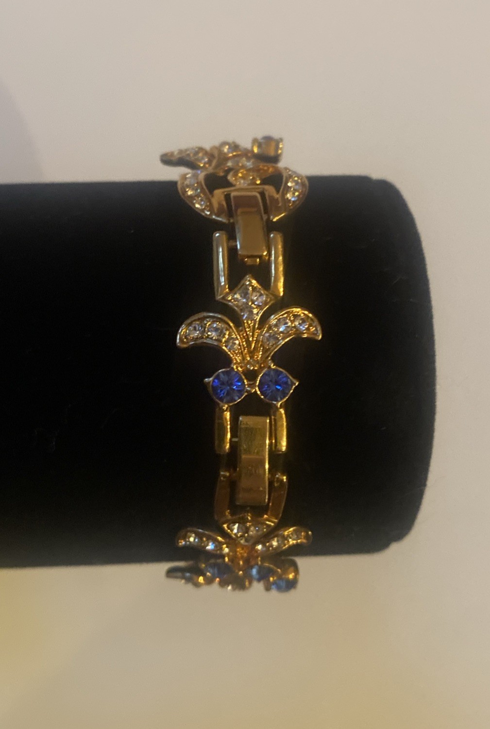 Camrose & Kross Jacqueline Kennedy Sapphire And Crystal Gold Bracelet JBK