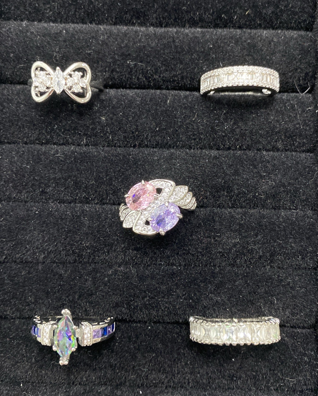 ✨Lot Of 5 Vintage To Now Beautiful Gemstone Estate Rings, All Size 6✨