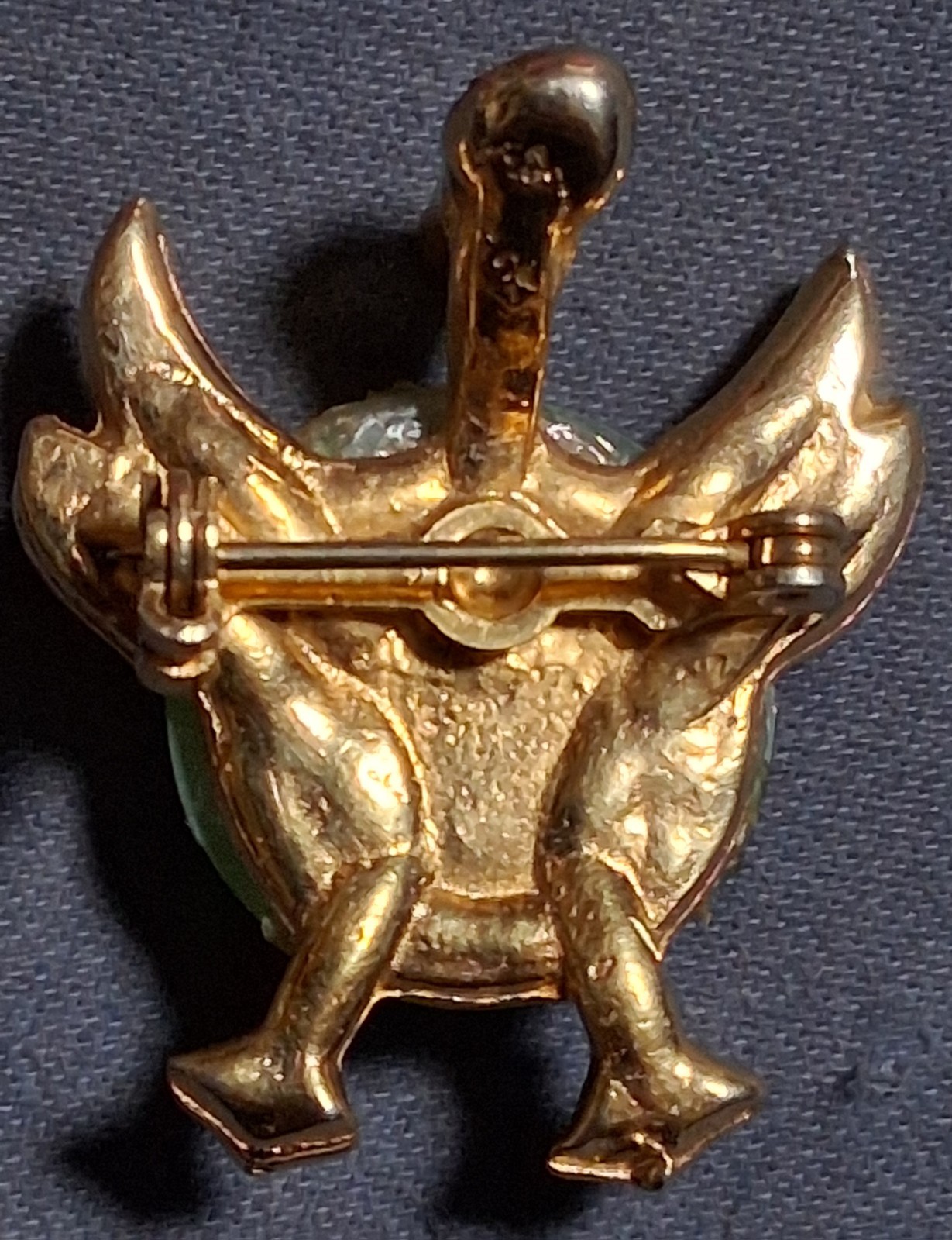 Unsigned Jelly Belly-Type Bird 1-1/4″ Brooch/Pins. See Pics & Description.