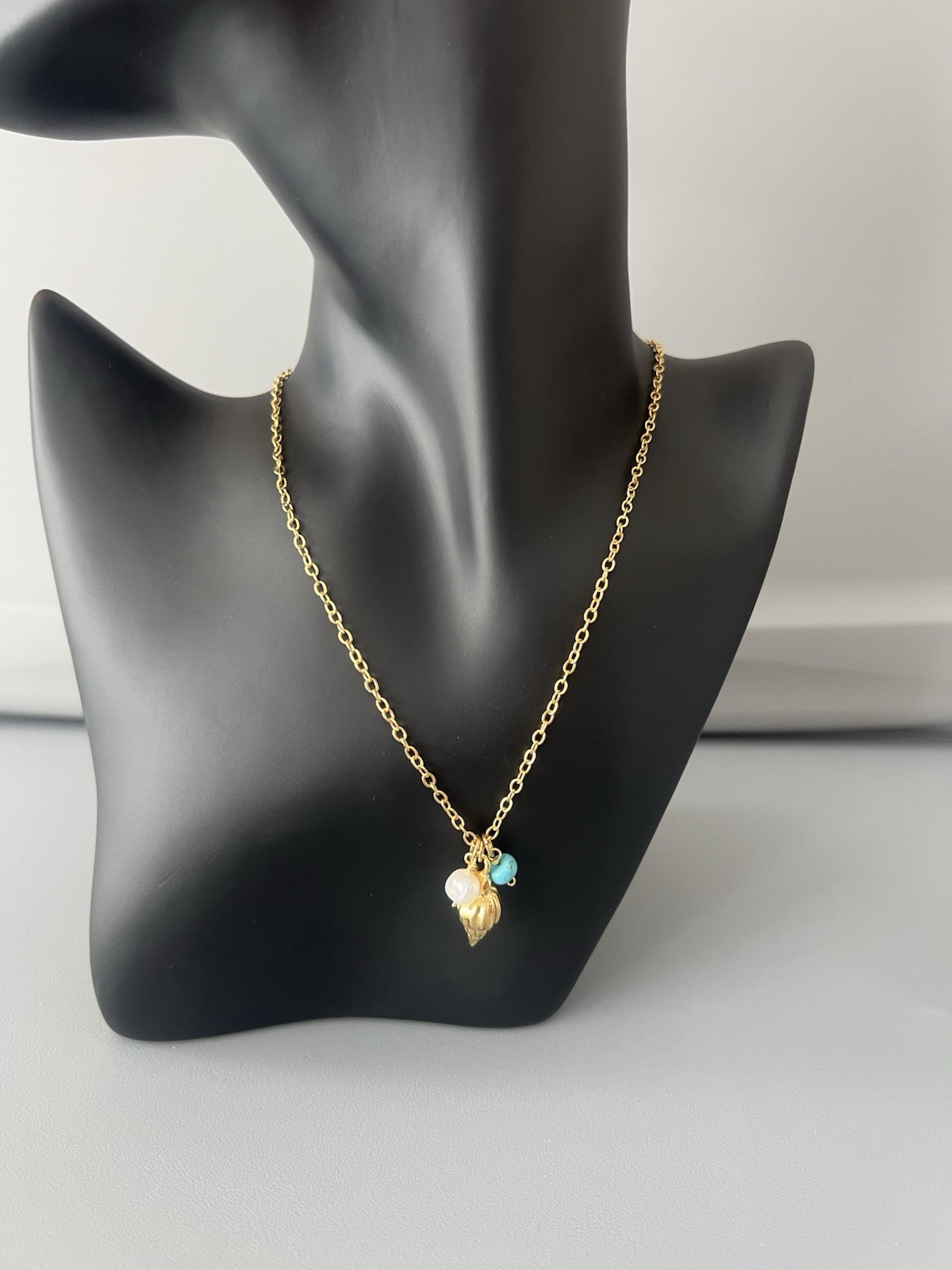 NWT Maramar Fashion Necklace 20in Adjustable 24K Gold Plated Chain & 3 Charm