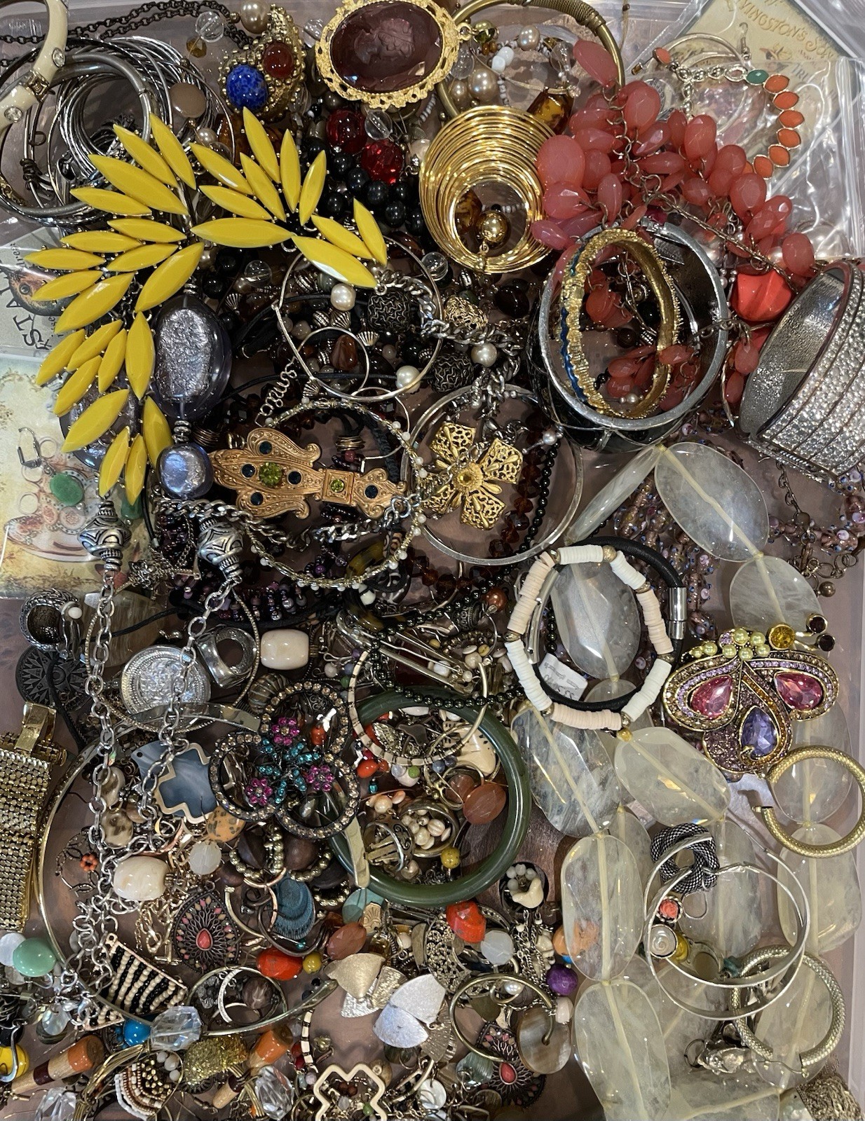 Unsearched Vintage To Modern New Junk Resell Crafts Jewelry Lot 3 Lbs