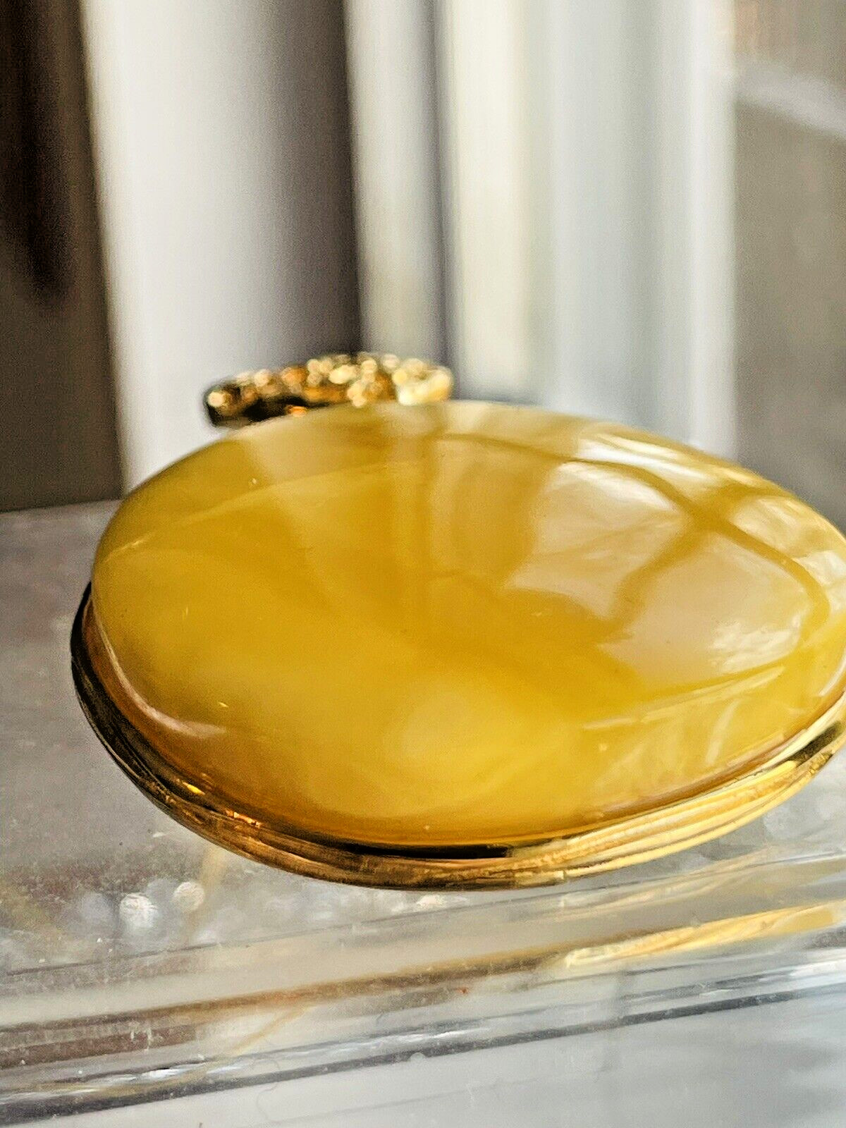 14K Gold Filled Genuine Vintage Baltic Amber Necklace Butterscotch Polish 老琥珀