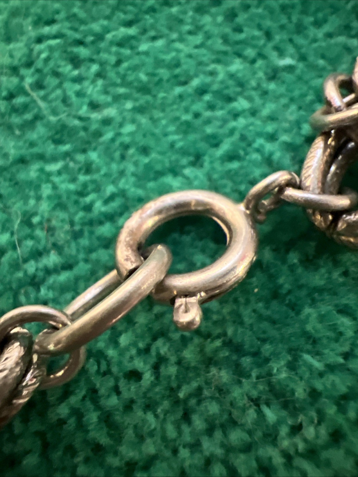 Vintage Multi Link Chainmail Silver Tone Charm Bracelet 7.75”