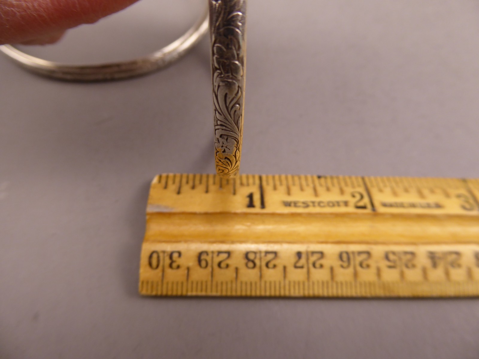 Set of 3 925 STERLING SILVER Thin Stackable Bangle Bracelets 1 ounce Vintage