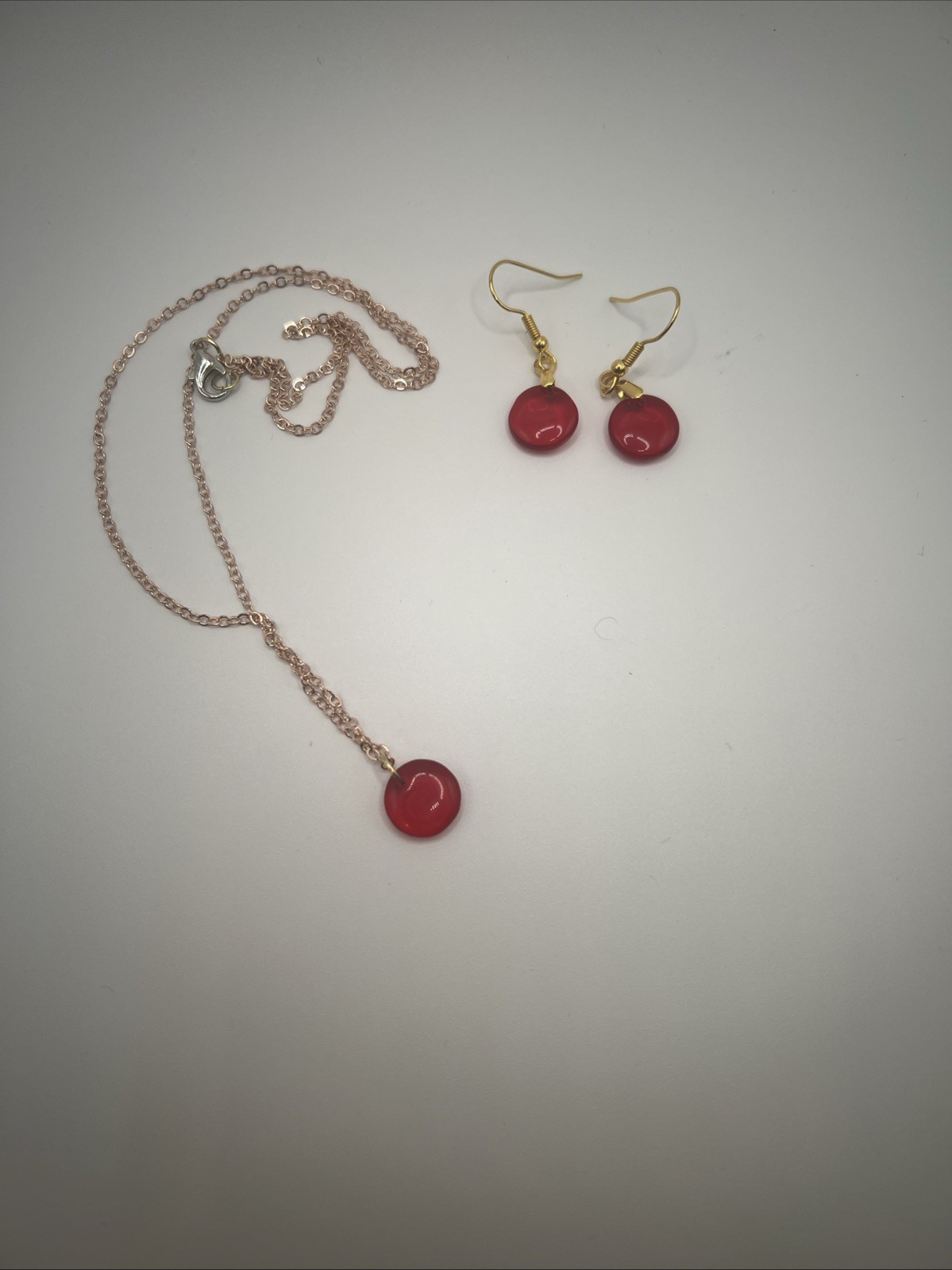vintage bead necklaces red glass
