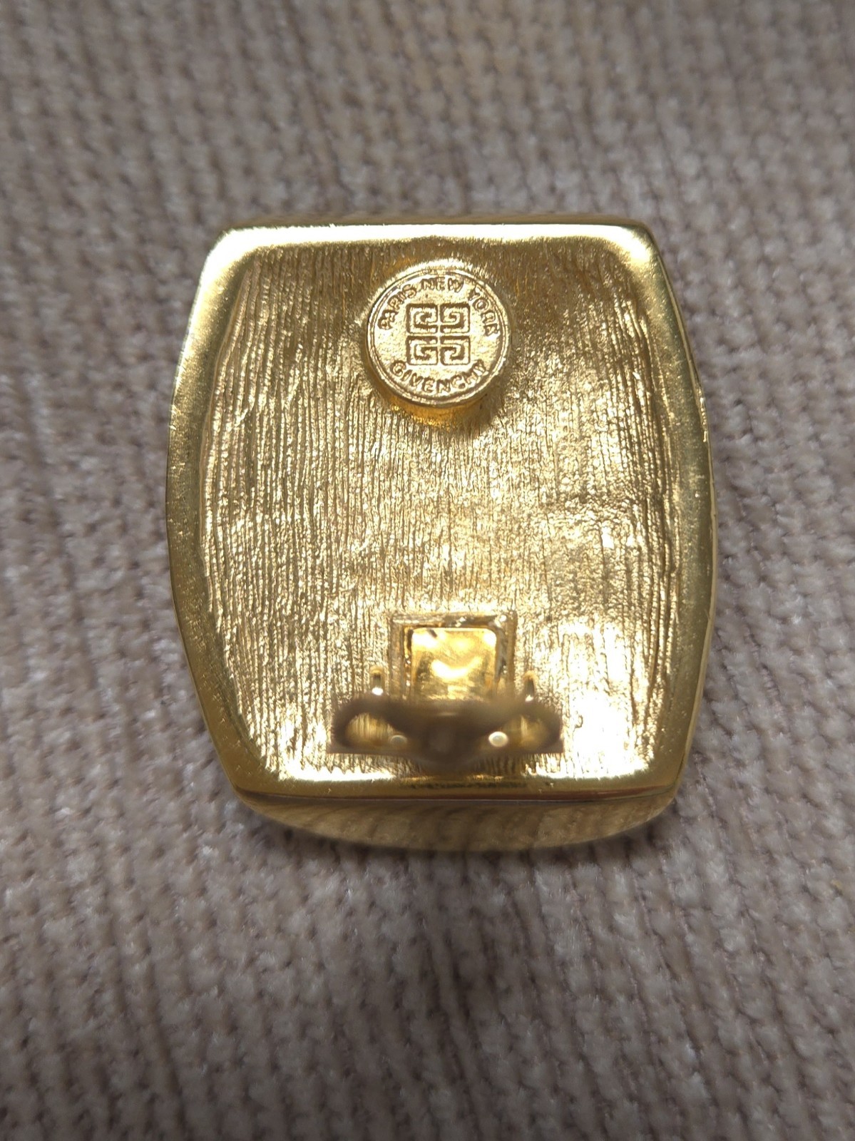 Rare Vintage Givenchy Gold Plated Clip On Earrings