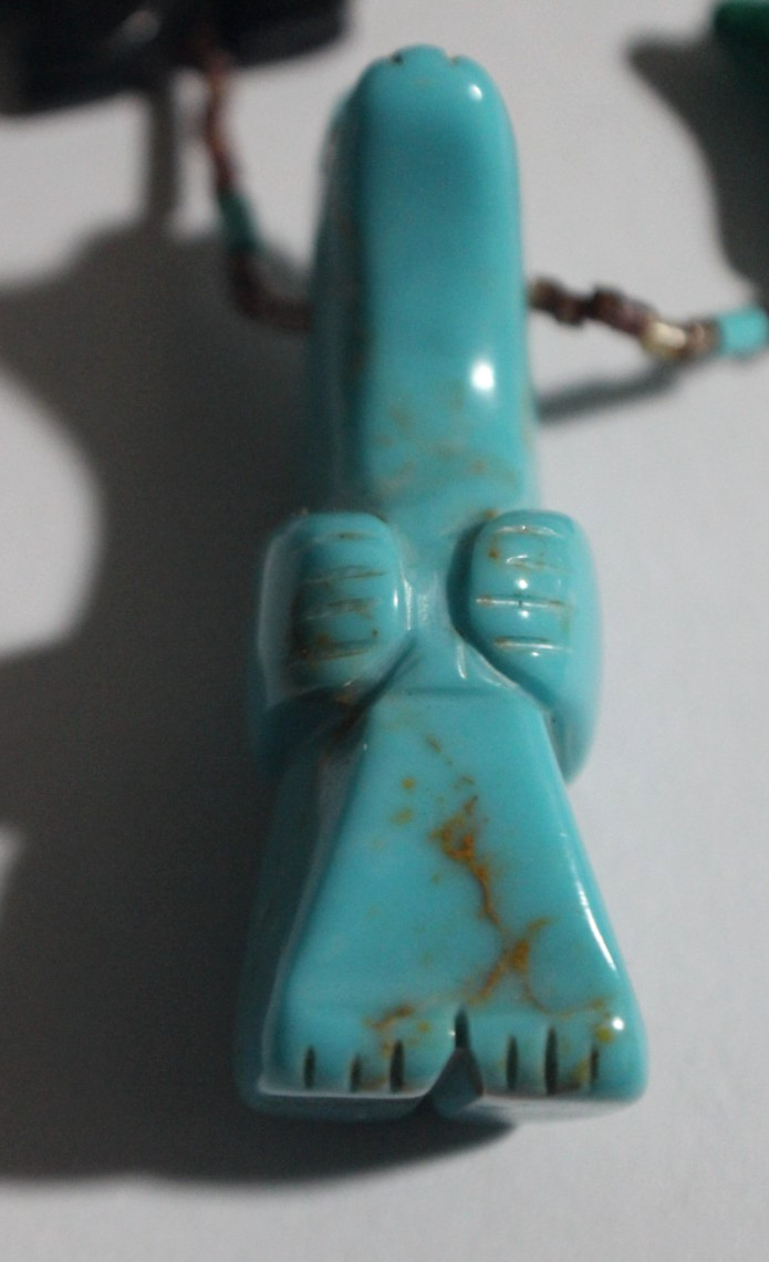 Vintage Carved Stones Multi Color Animals Necklace