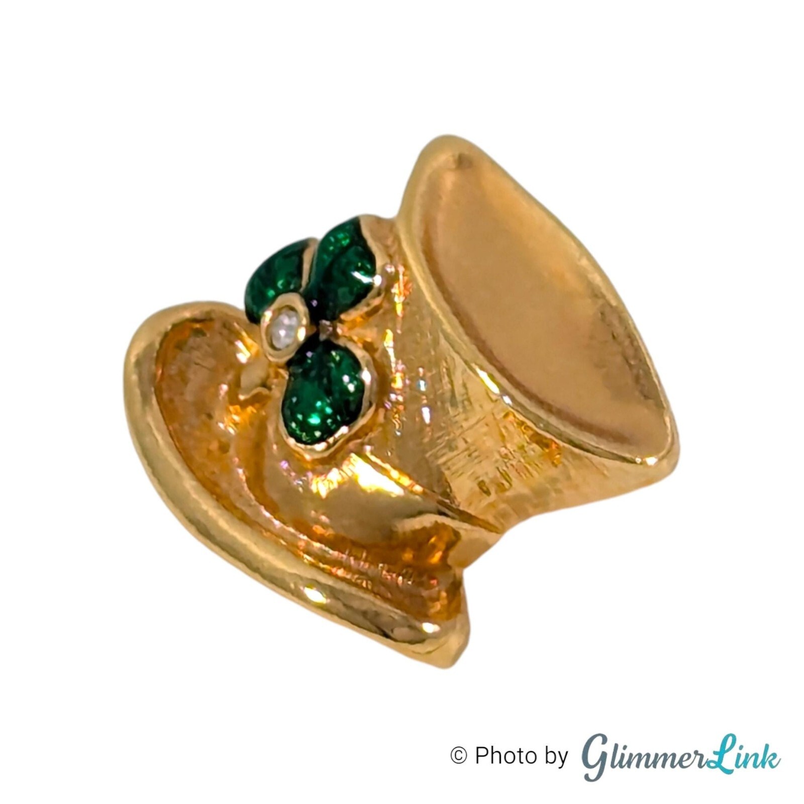 Vintage 90s Avon Hats Off To Luck Lucky Leprechaun Hat Gold Tone Pin