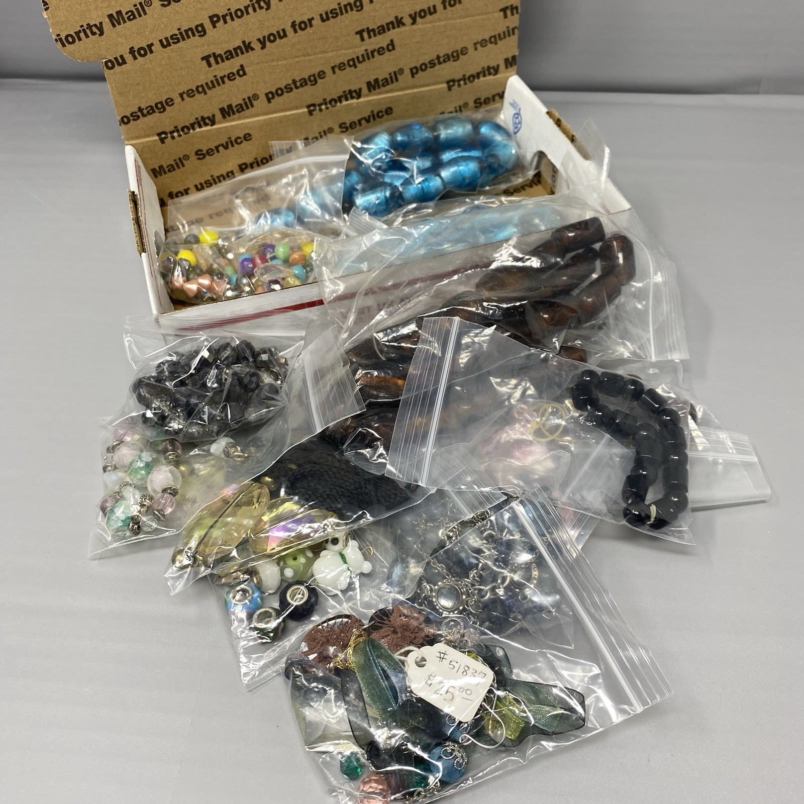 Glass Bead Jewelry Craft Repair Lot 2.7 lbs Multicolor Assorted Shapes Sizes