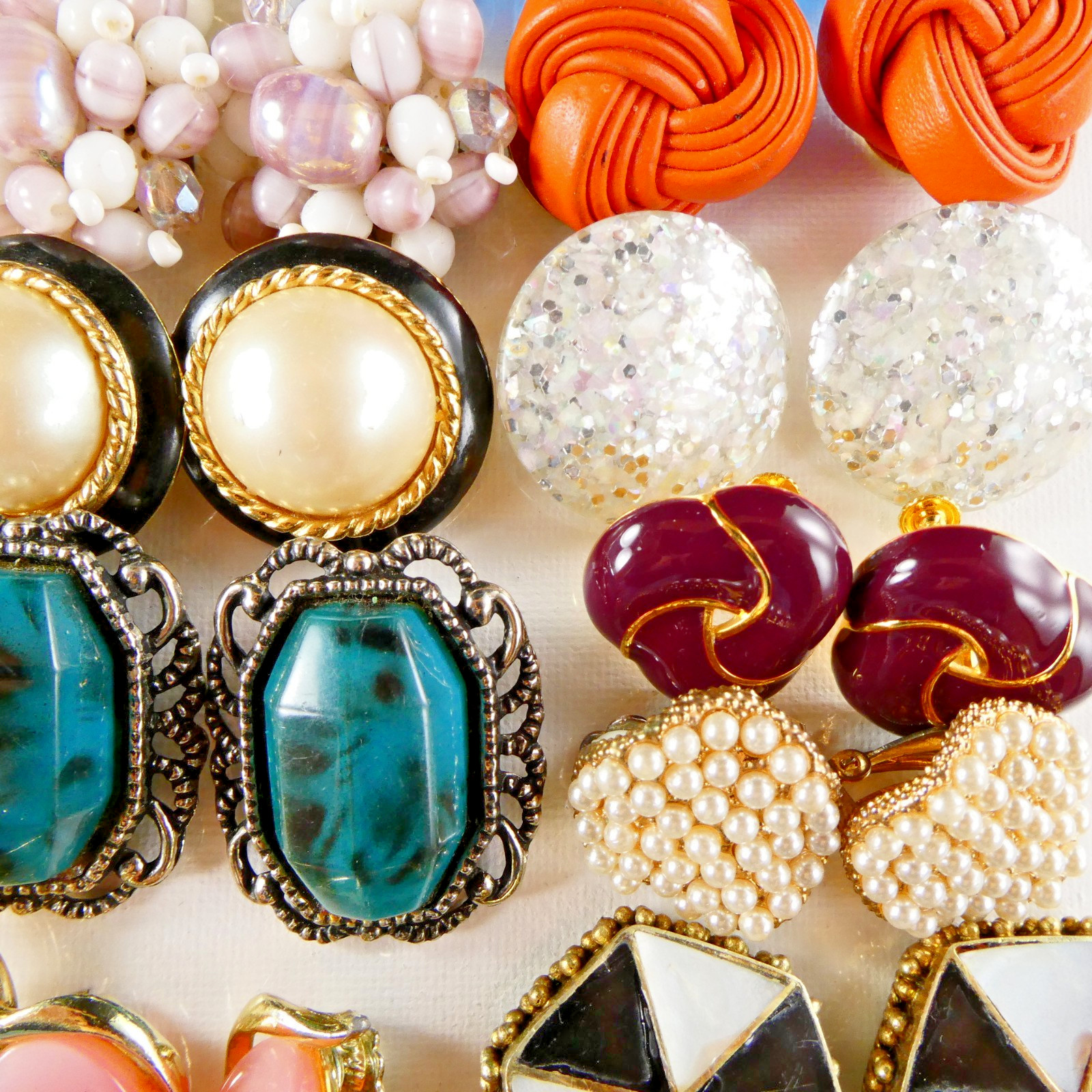 Vintage Clip On Earrings Jewelry Lot 26 Pairs Some Signed Napier Coro Carolee