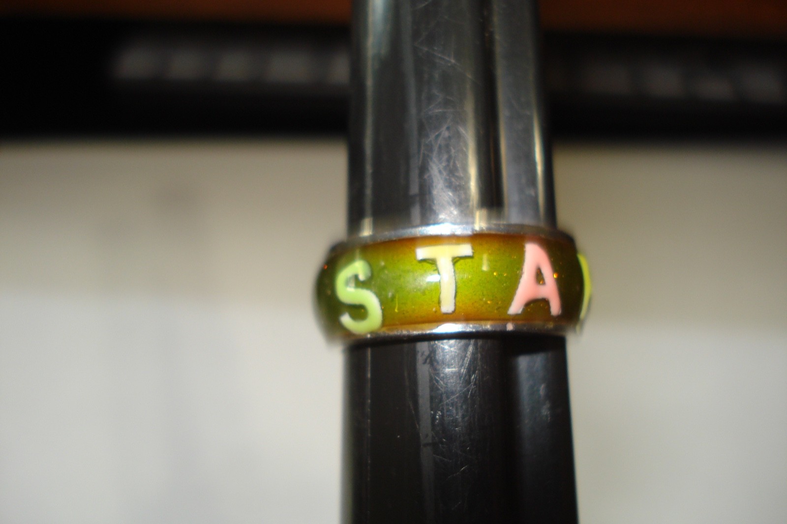 Vintage Stainless Steel STAR Mood Band Ring Size 8