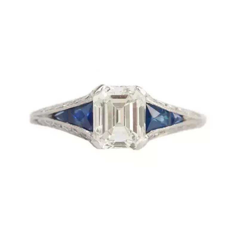 1.25Ct Vintage Style Lab Created Diamond Wedding 14K White Gold FN Women’s Ring