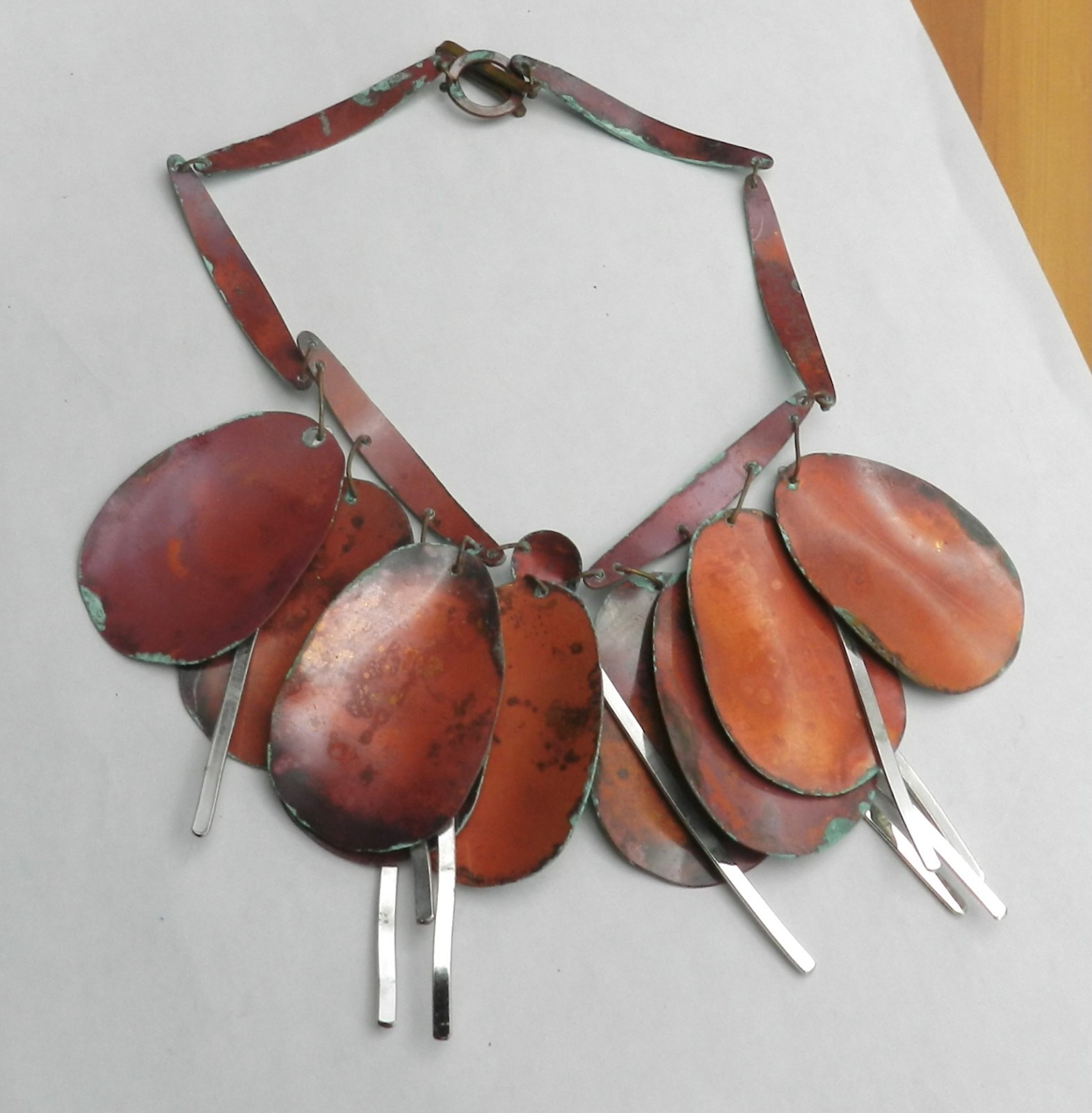 Vintage Modernist Early Gale Rothstein 1984 Hand Signed Pendant Necklace Dangles