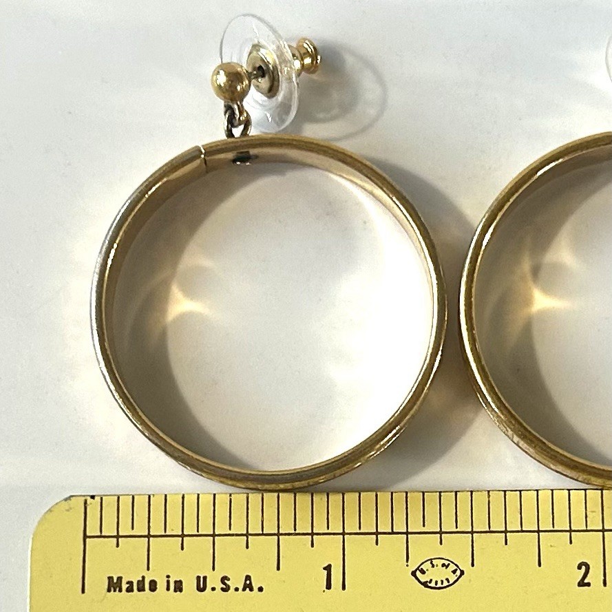 Vtg Pierced Stud Hoop Earrings 12 Zodiac Signs Goldtone Boho Hippie