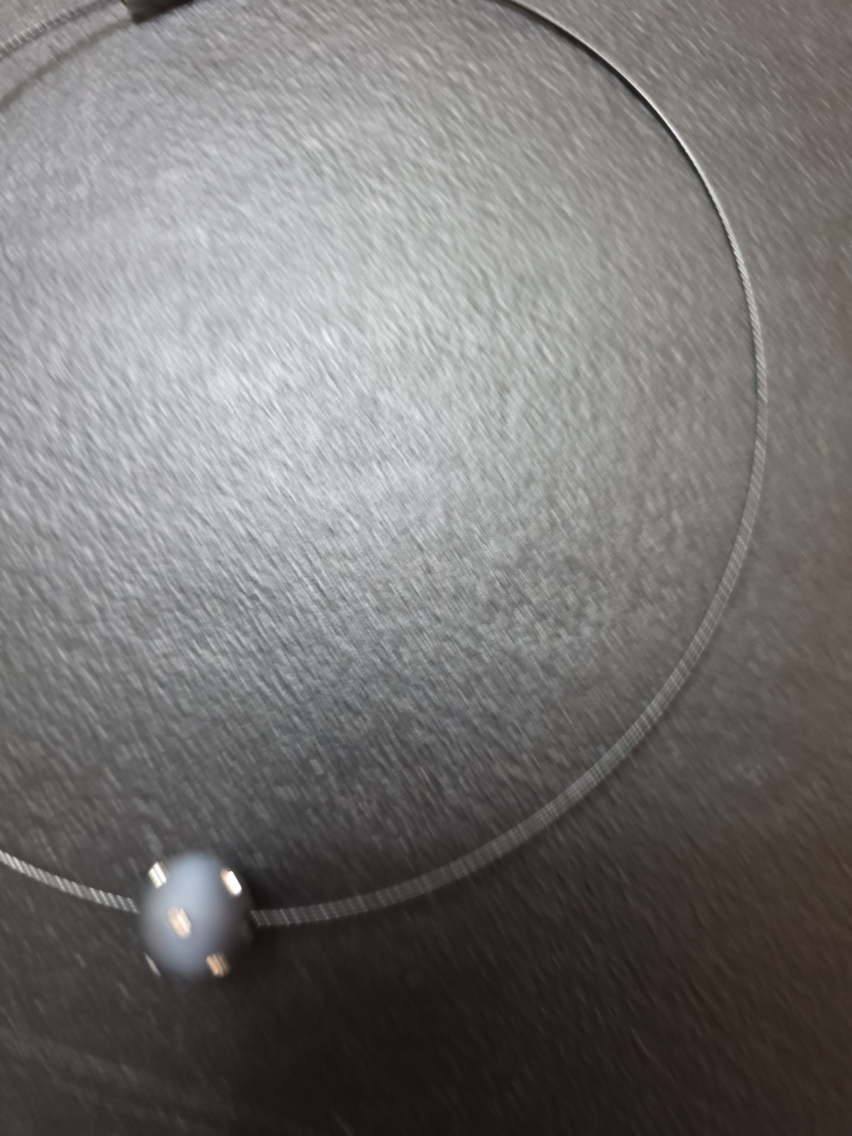 Vintage Te No Germany Floating Bead Wire Choker Necklace 1990 High End