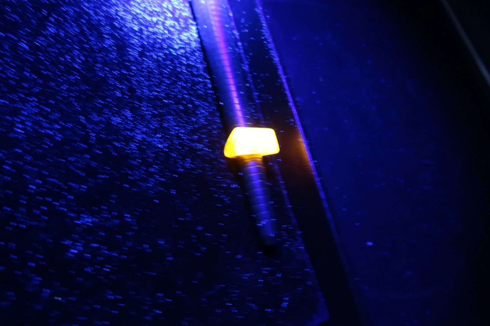 Vtg 60’s Orange Mod Acrylic Resin Glow in the Dark Ring Retro Fashion Size 5.5
