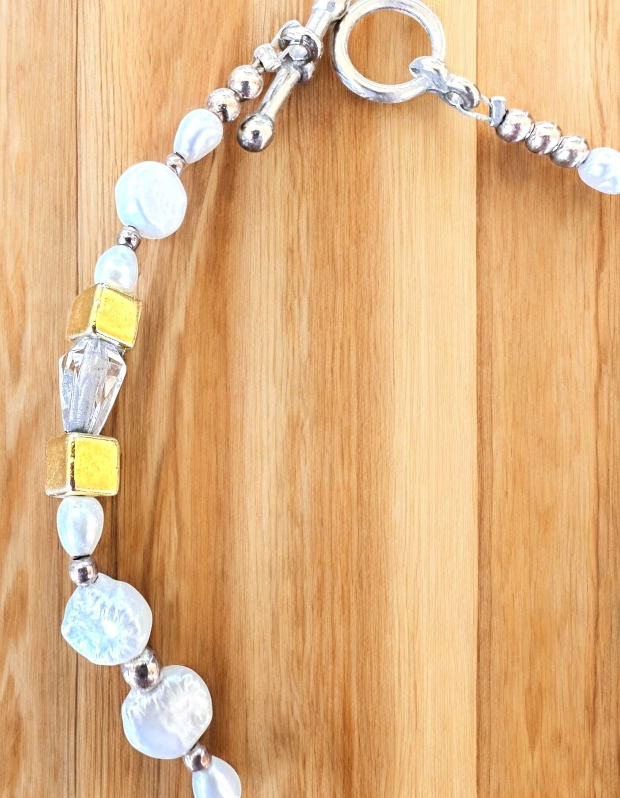 VTG Handmade Freshwater Pearl Bracelet Tammy Birthday Anniversary Toggle Closure