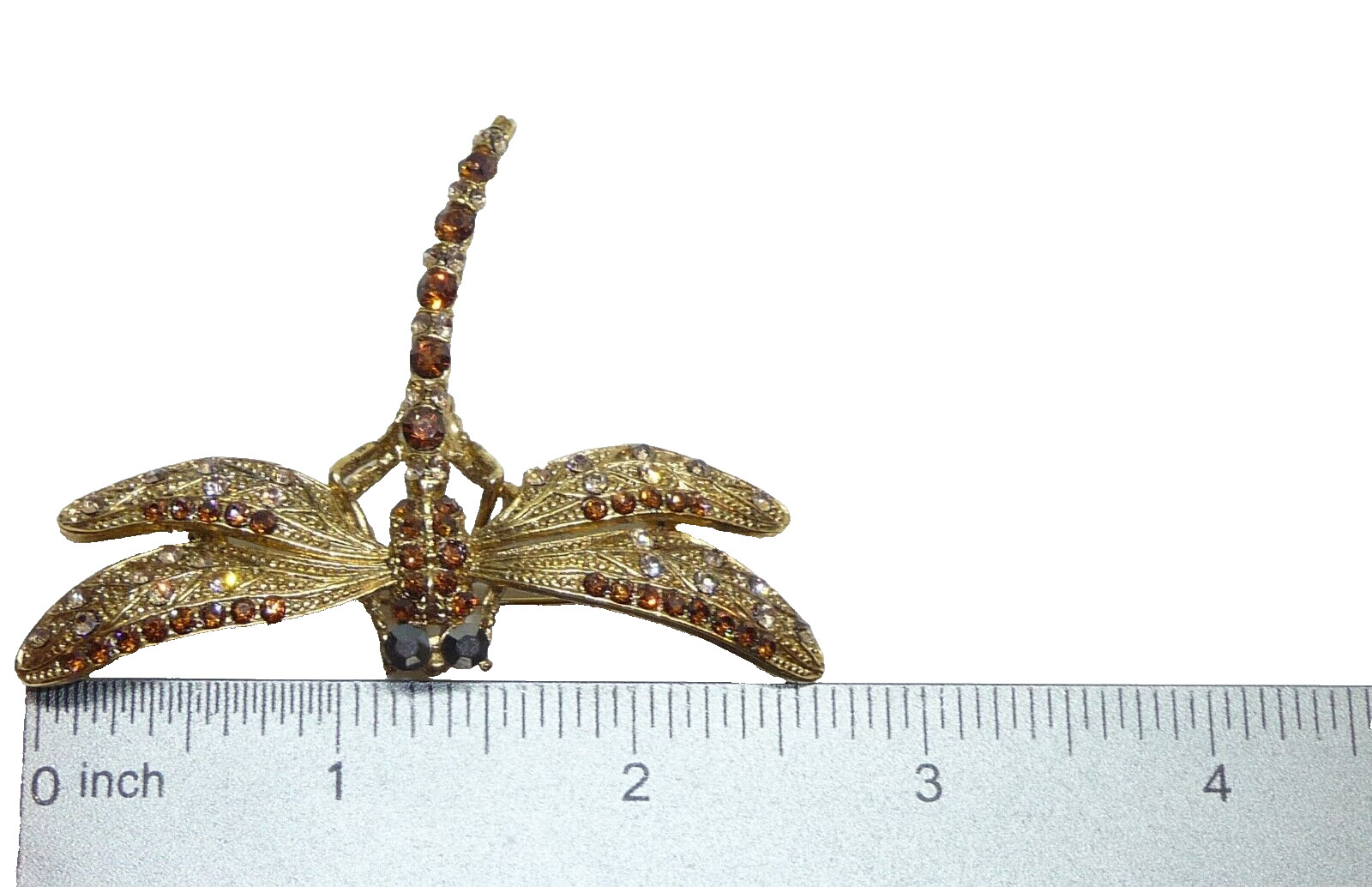 Fancy Dragonfly Crystal Rhinestones Brooch Pin USA Seller