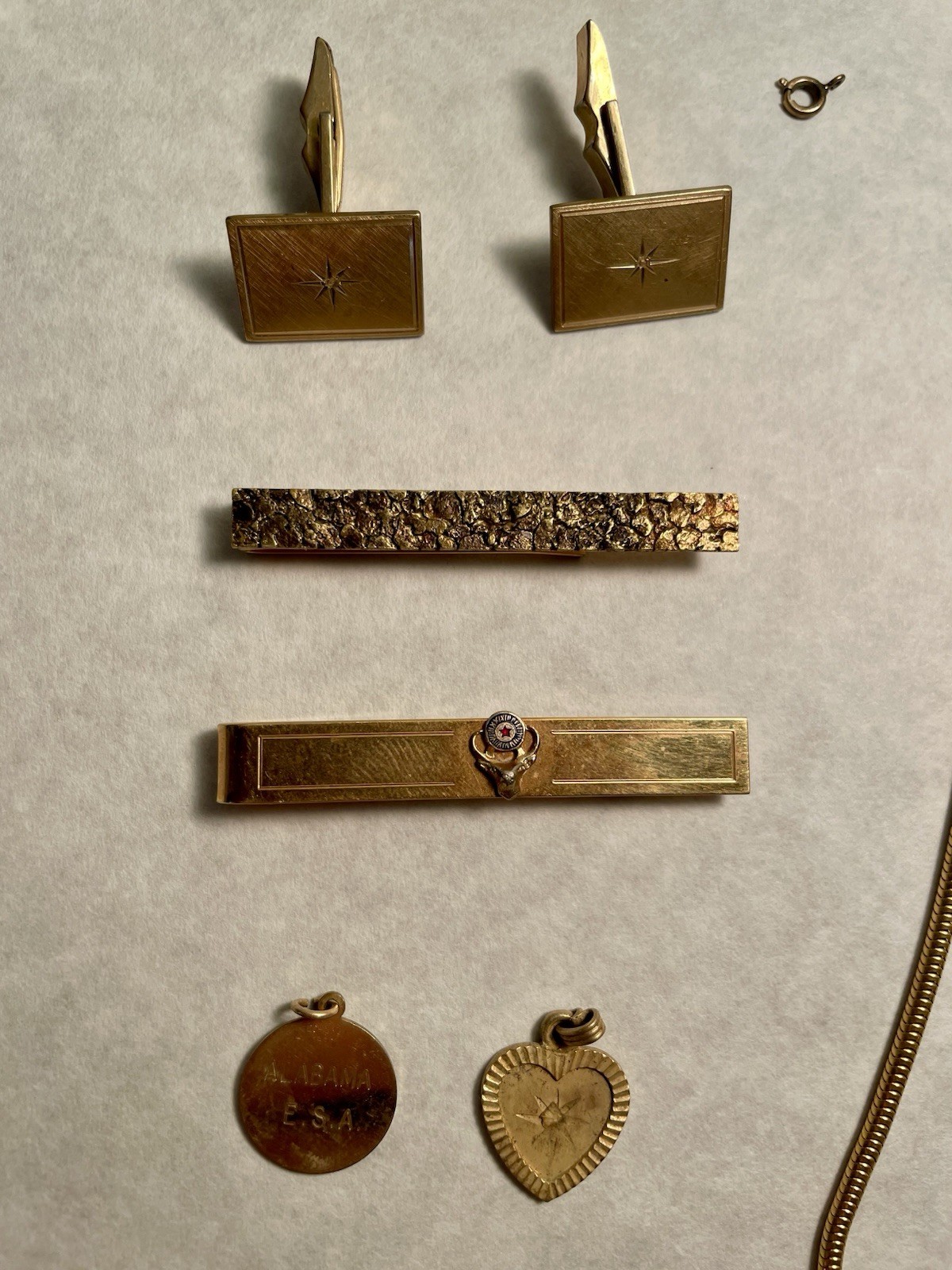 1/20th 12k Gold Filled Jewelry Lot Necklaces Clips Pocket Watch Chain 59.8 Grams