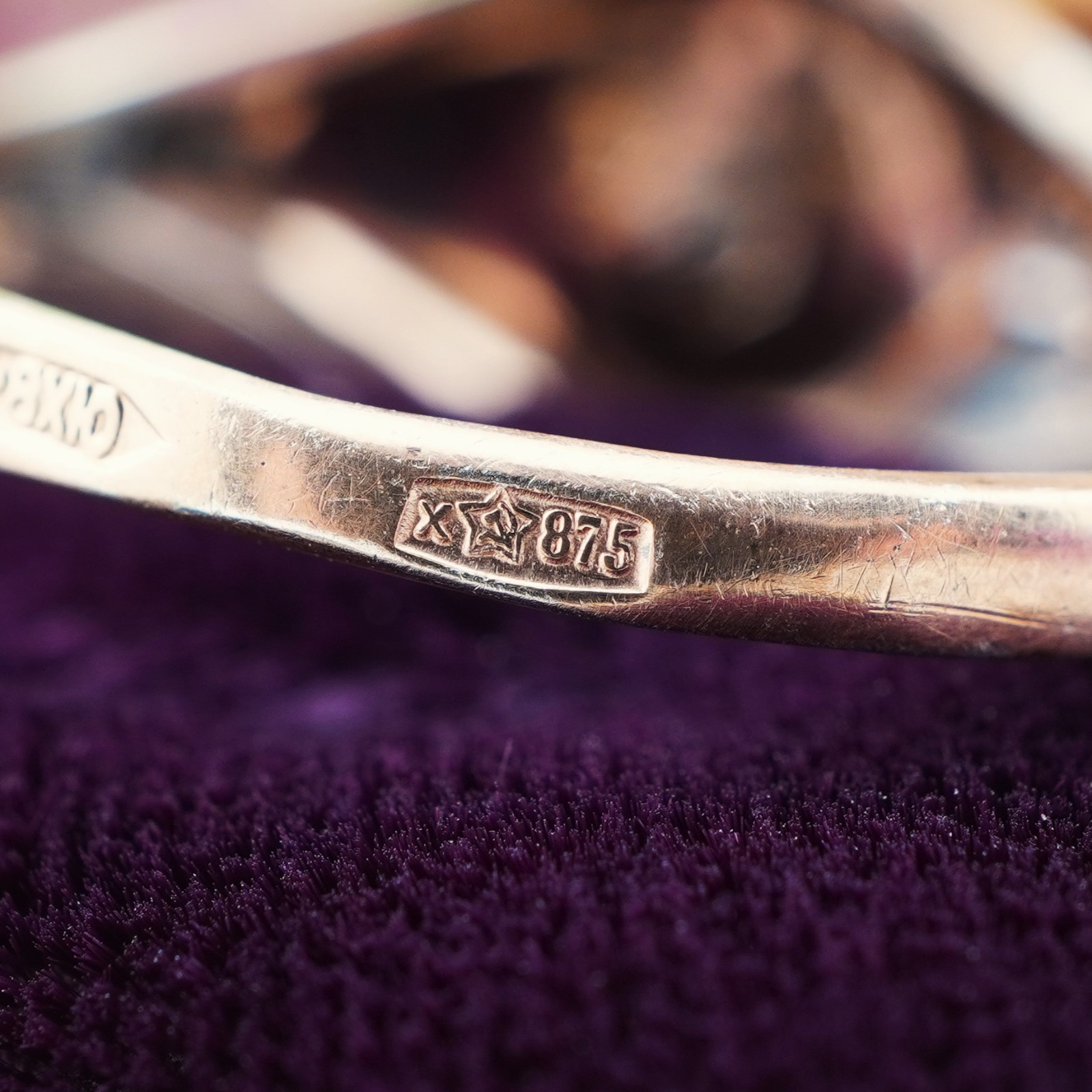 USSR 875 Silver Ring – Vintage Soviet Women’s Jewelry Size 7 / 17.5
