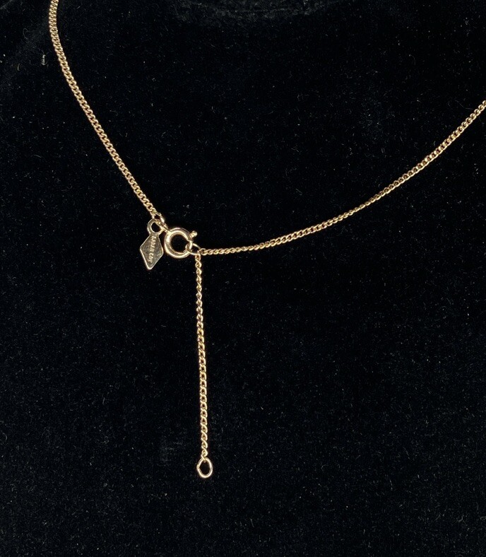 VTG Dainty Sarah Coventry 14″ Necklace w/ Brushed Gold Tone Sliding Orb Pendant