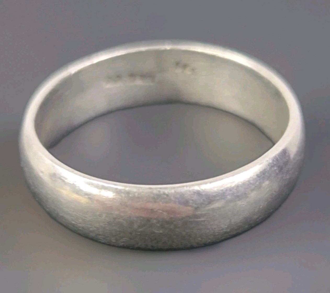 Mens Polished Band Sterling Silver Ring 925 Mexico Size 13