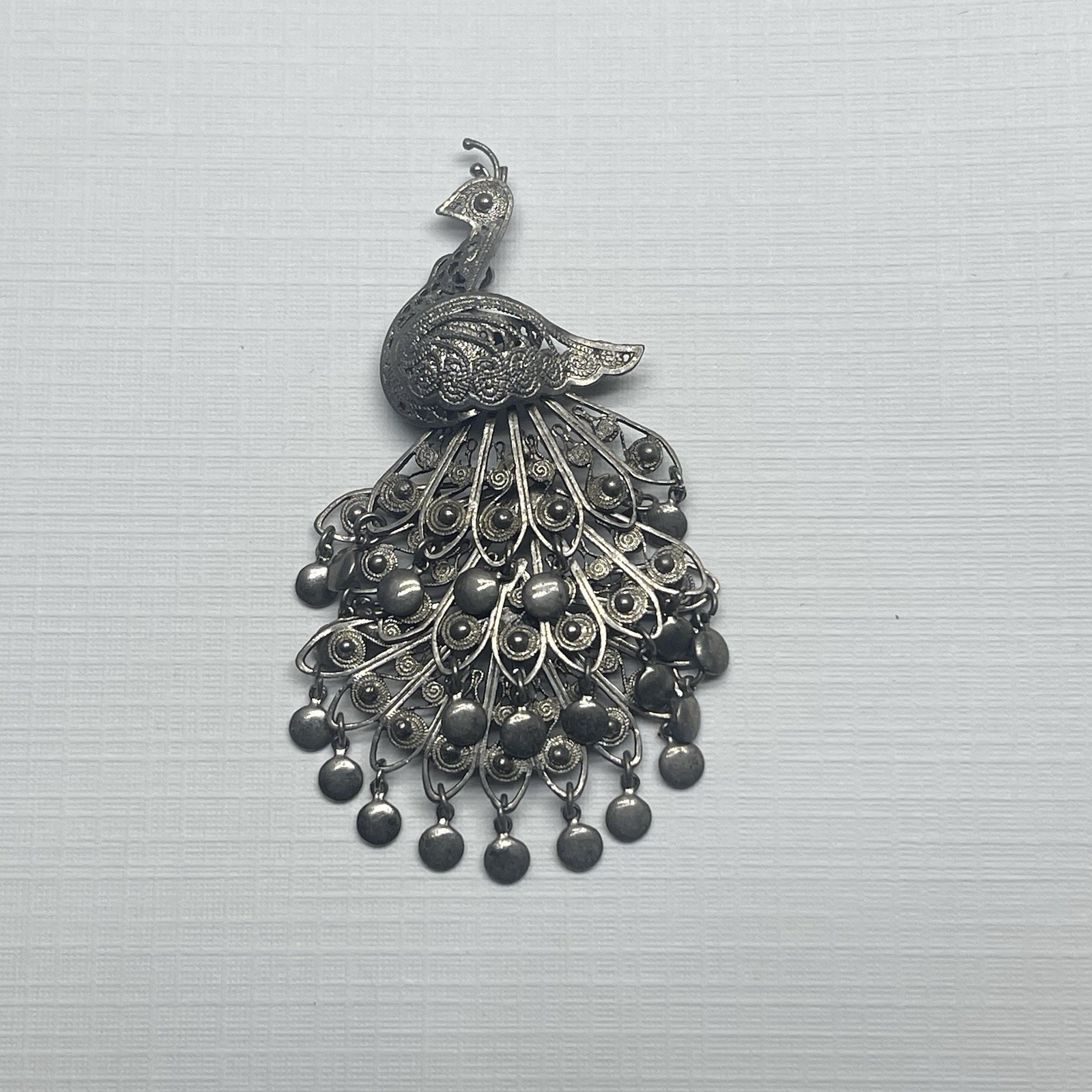 Filigree Peacock Pendant Brooch Combo Pin Jewelry – Birds