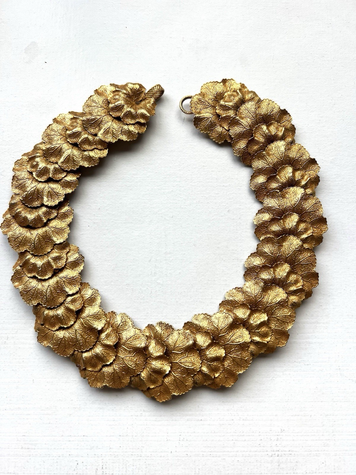 Necklace/Collar Dominique Aurientis France VTG 1980s 18 K Gold Plated 17” #280