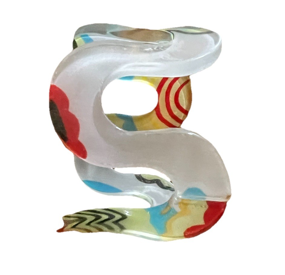 Lucite Wide Marbled Swirl Chunky Bangle Bracelet Vintage Lot of 2