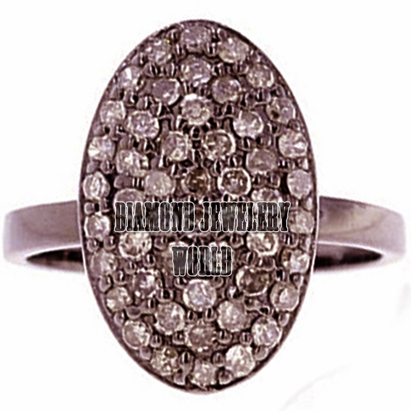 Gorgeous 0.99ctw Genuine Old Mine Rose Cut Diamond Silver Victorian Ring Jewelry