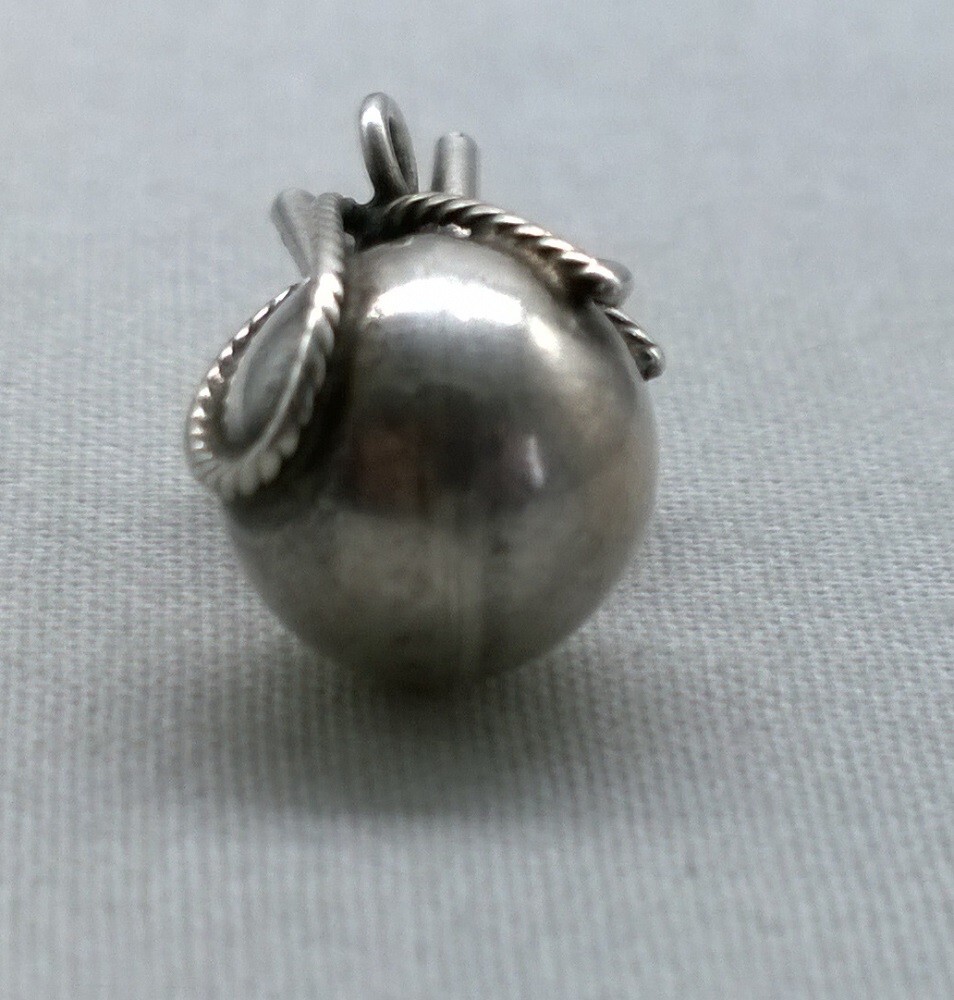 Vintage Sterling Silver Money Bag Charm Sack Riches 3D