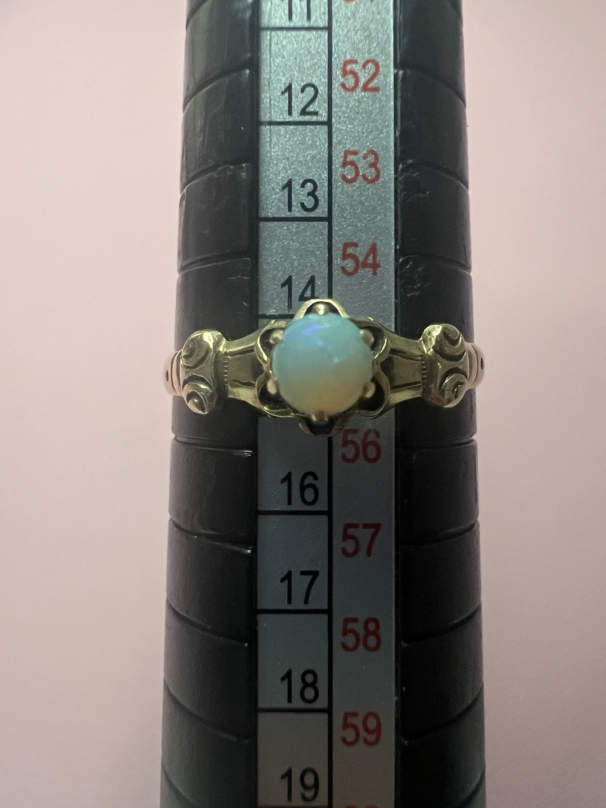 Victorian Antique Opal 10k Yellow Gold Ring Size 7.25 Reduced! Intricate Belt