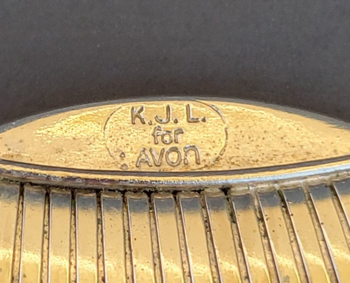 VINTAGE KJL FOR AVON Omega Collar Choker Necklace Dual Tone Silver Gold