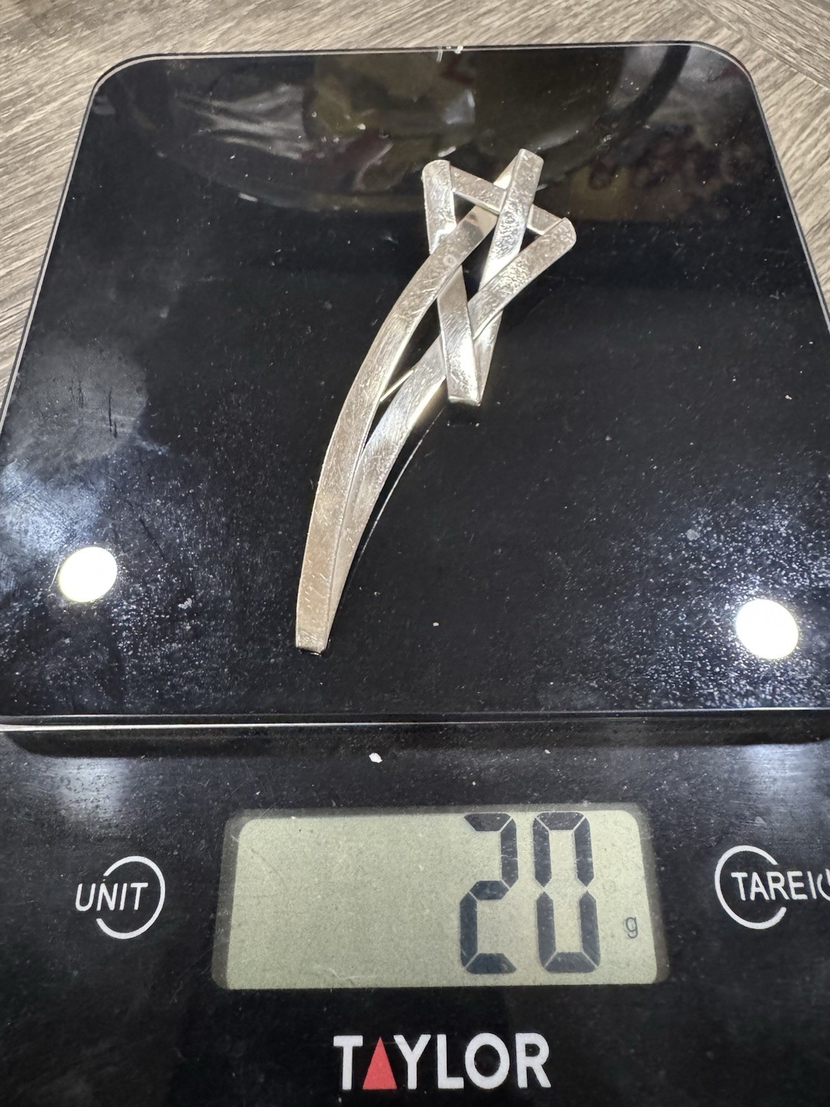 VINTAGE STERLING SILVER MODERNIST LARGE STAR BROOCH AND PEDANT