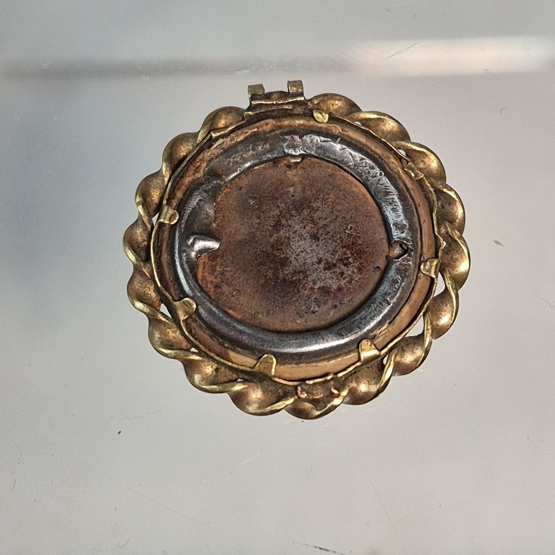 Antique Victorian Yellow Gold Plated/ GF Photo Pendant As Is Broken Damaged