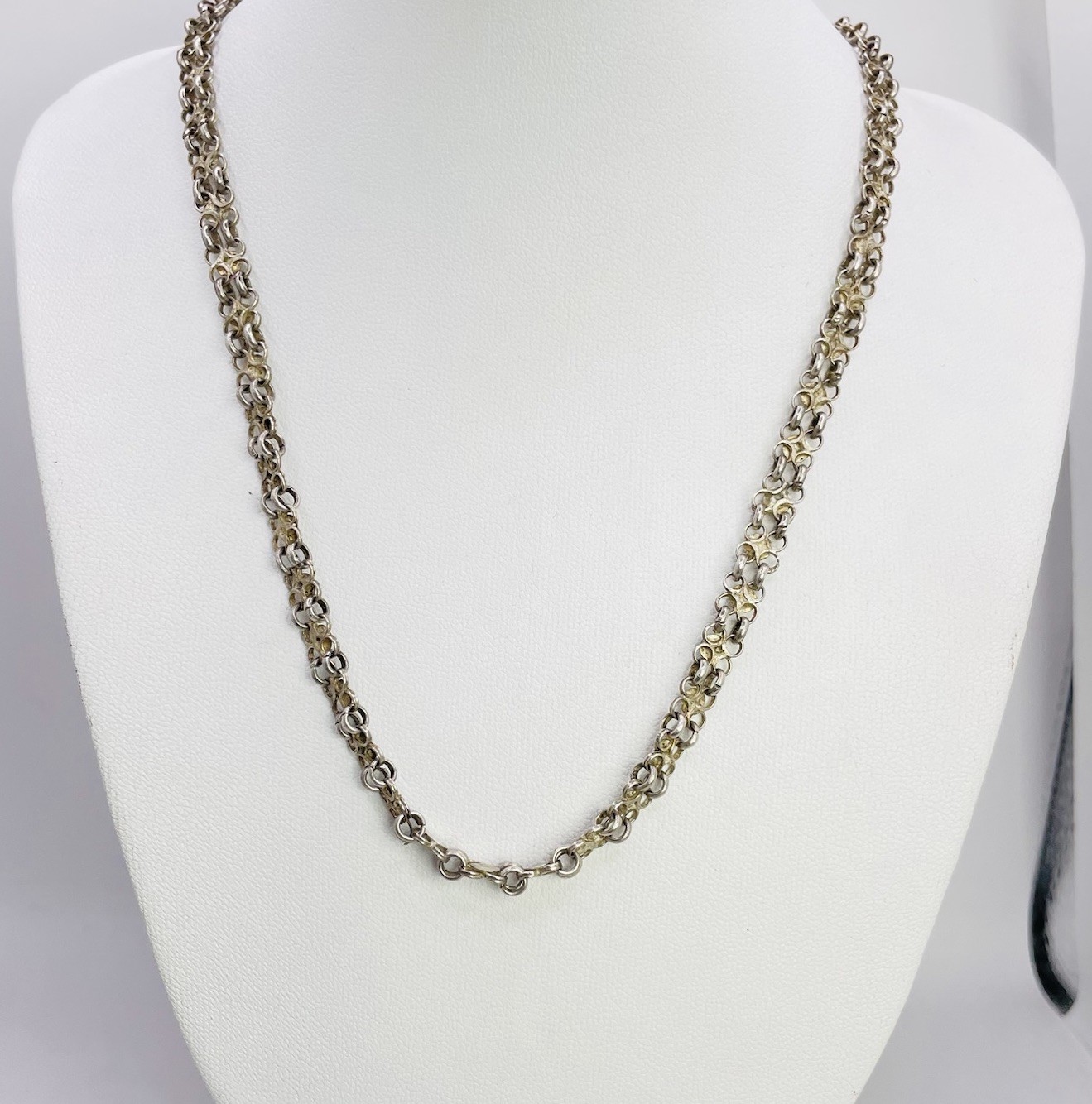 Mirror Link Sterling Silver Chain 25in (19.94g)