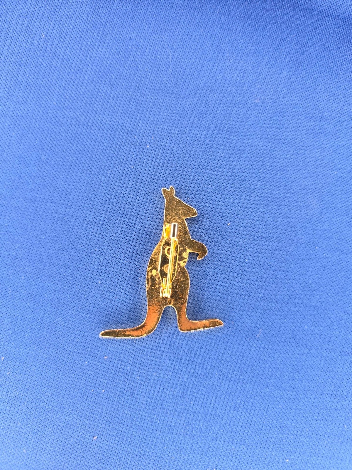 Vintage Australian Kangaroo Brooch with Opal-Style Inlay
