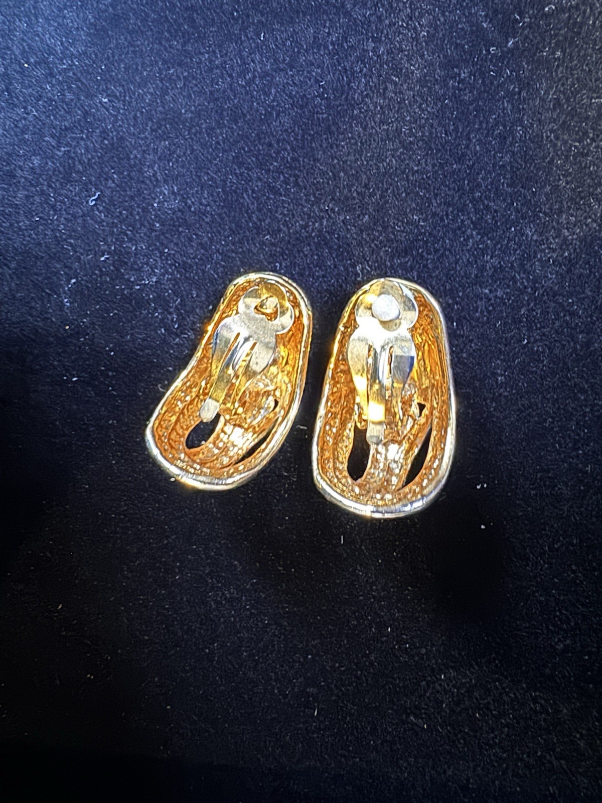 Vintage Gold-Tone Clip-On Earrings