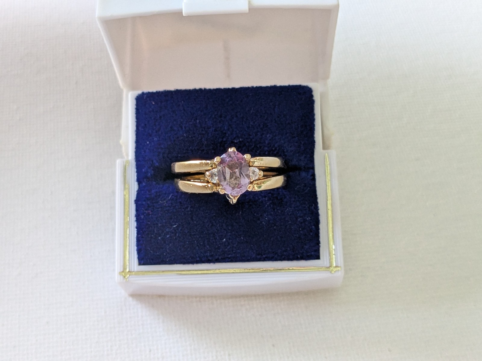 RARE Vintage Flip Ring Amethyst? Oval Size 6.75